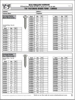 TSF Order Form - Card