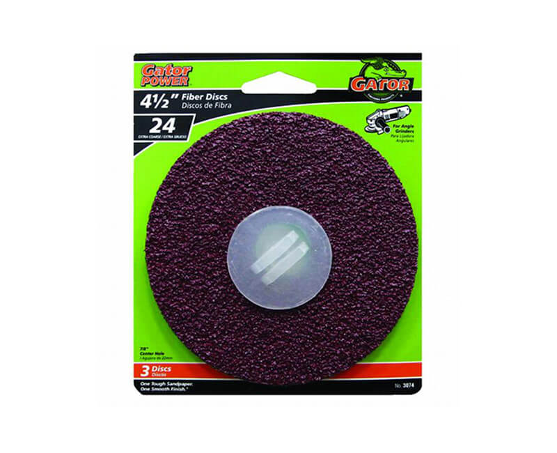 4 1/2" Aluminum Oxide Fiber Disc - 24 Grit