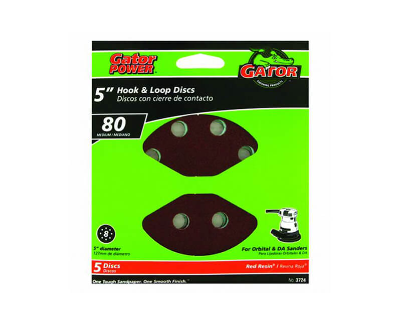 8 Hole Hook And Loop Sanding Discs - Medium