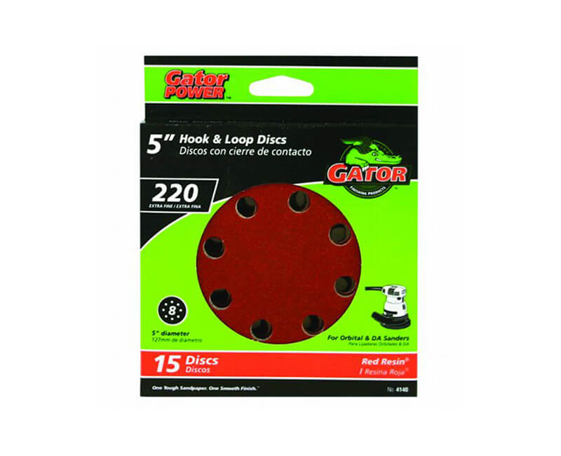 8 Hole Hook And Loop Sanding Discs - Extra Fine 15 Pack