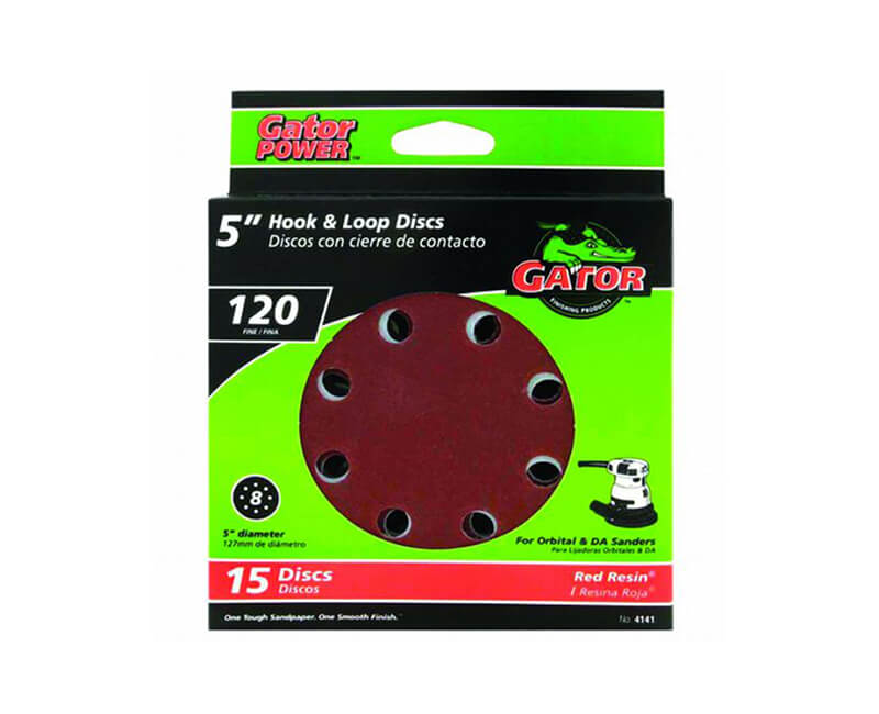 8 Hole Hook And Loop Sanding Discs - Fine 15 Pack