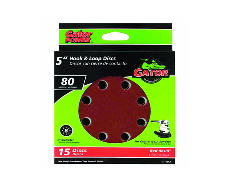 8 Hole Hook And Loop Sanding Discs - Medium 15 Pack