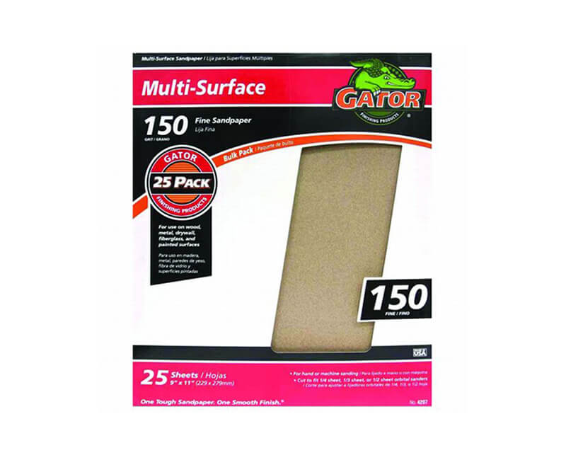 9"x11" Fine Sandpaper - 150 Grit