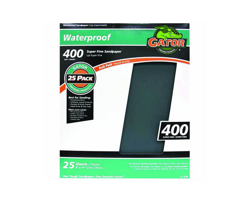 9"x11" Super Fine Waterproof Sandpaper - 400 Grit