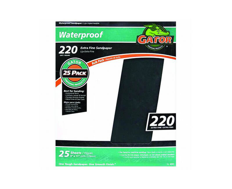 9"x11" Extra Fine Waterproof Sandpaper - 220 Grit