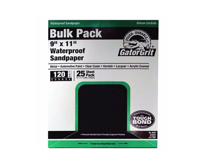 9"x11" Coarse Waterproof Sandpaper - 120 Grit