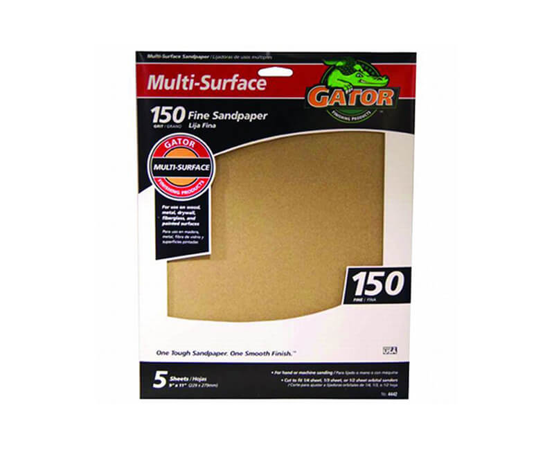 9"x11" Fine Multi-Surface Sandpaper - 150 Grit