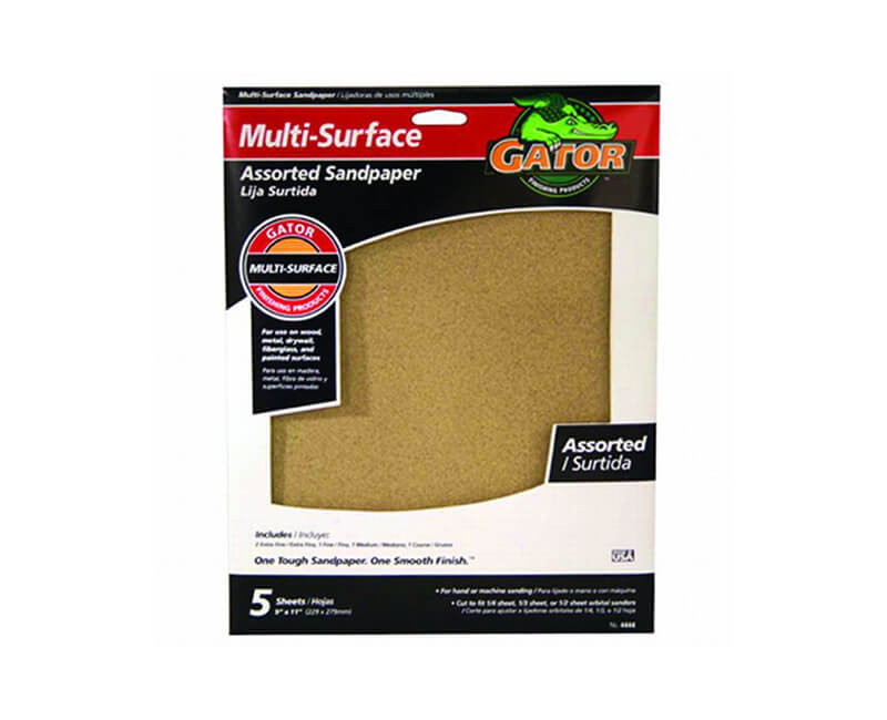 9"x11" Multi-Surface Sandpaper - Assorted Grit