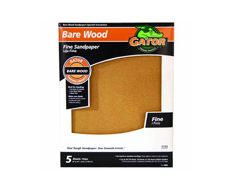 9"x11" Fine Garnet Sandpaper - 150 Grit 5 Pack