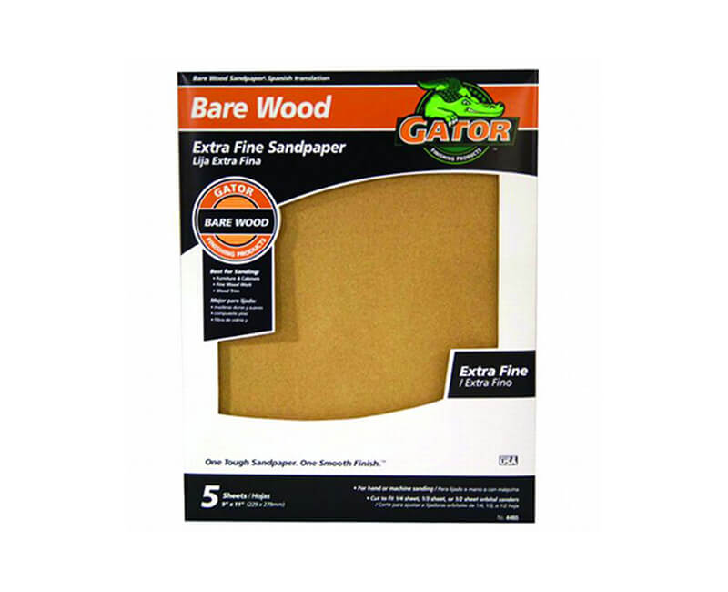 9"x11" Extra Fine Garnet Sandpaper - 220 Grit 5 Pack