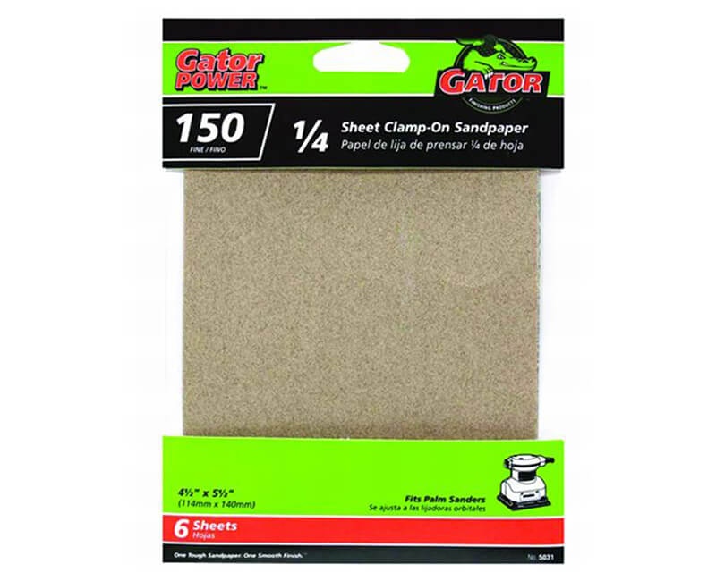 4 1/2"x5 1/2" Aluminum Oxide Sandpaper - 150 Grit