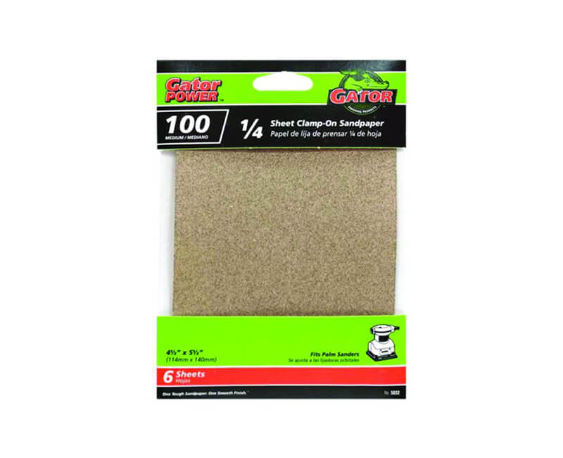 4 1/2"x5 1/2" Aluminum Oxide Sandpaper - 100 Grit