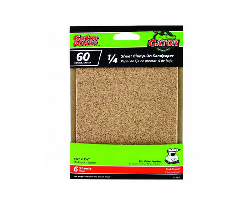 4 1/2"x5 1/2" Aluminum Oxide Sandpaper - 60 Grit