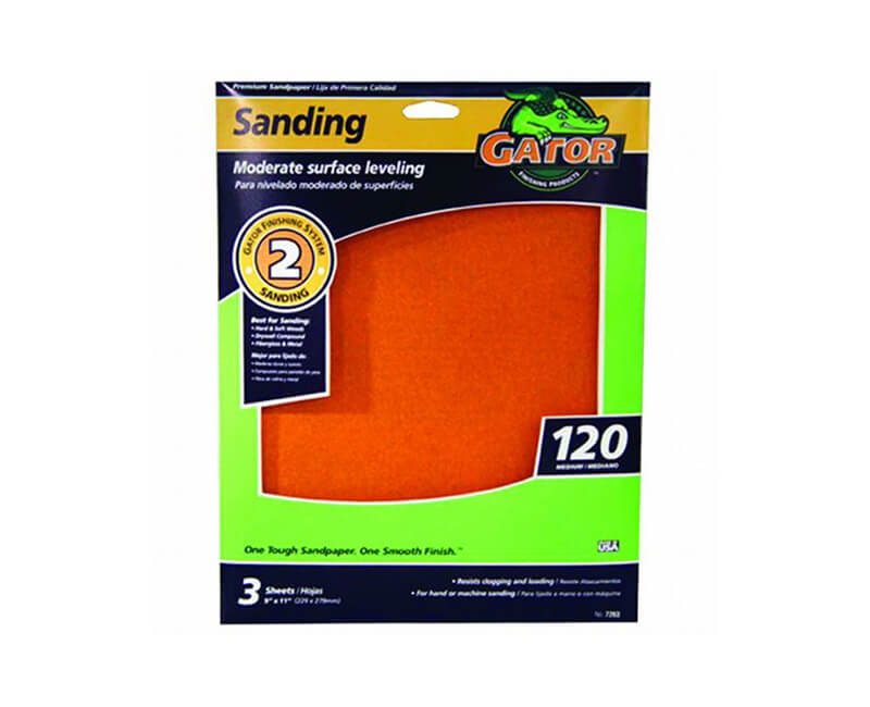 9"x11" Medium Premium Sandpaper - 120 Grit