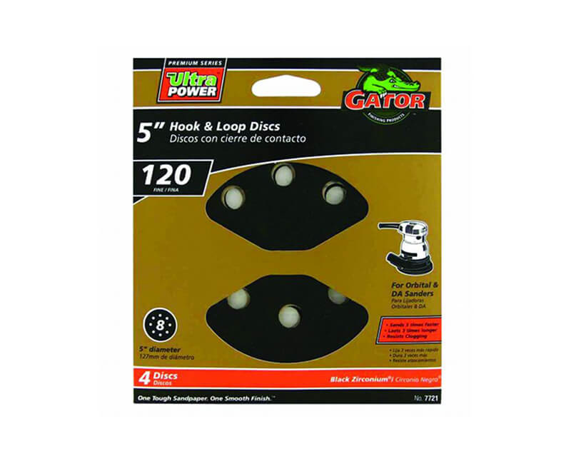 8 Hole Premium Hook And Loop Sanding Discs - Fine