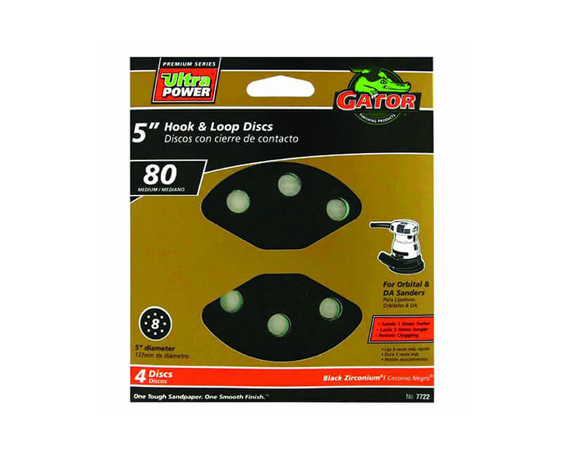 8 Hole Premium Hook And Loop Sanding Discs - Medium