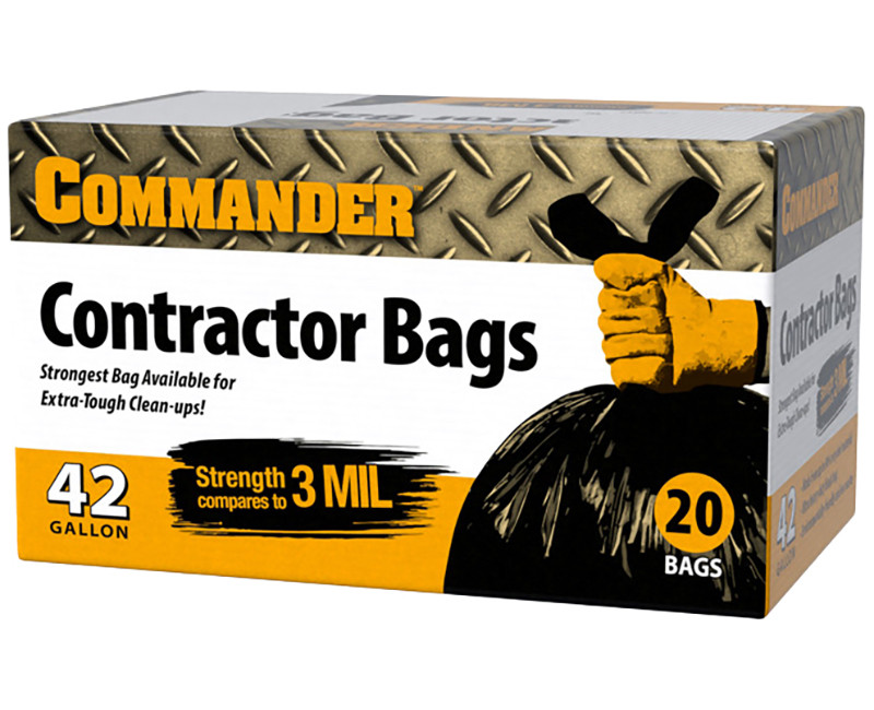 COMPARES TO 3 MIL CONTRACTOR BAGS 42 GAL 20 COUNT