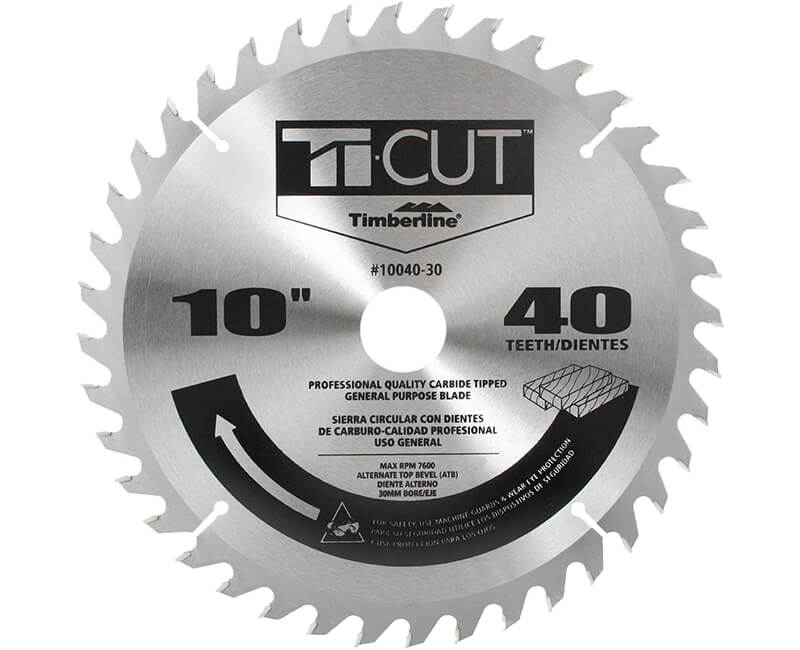 10" Ti-Cut Saw Blade - 40 Teeth