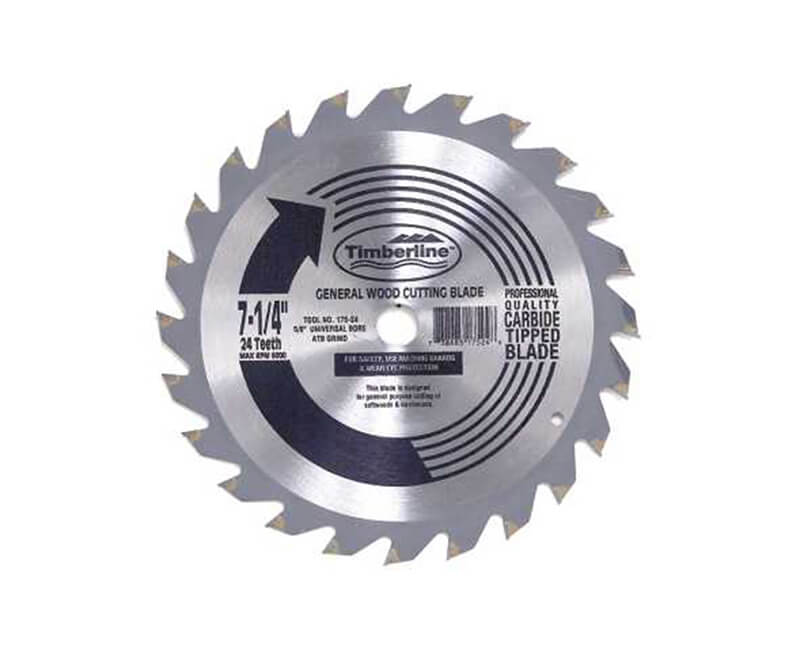 7 1/4"x 24 Teeth Contractor Saw Blade - Bulk