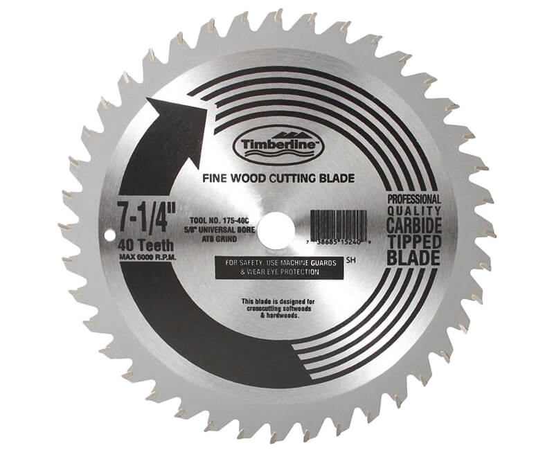 7 1/4"x 40 Teeth Contractor Saw Blade - Bulk