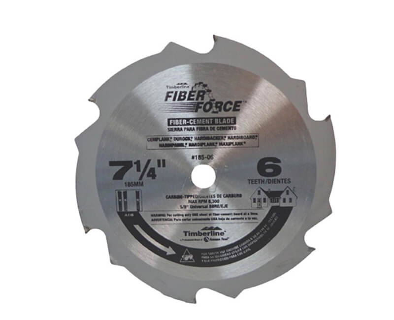 7-1/4" Fiber Force Cement Board Cutting Blade - 6 Teeth