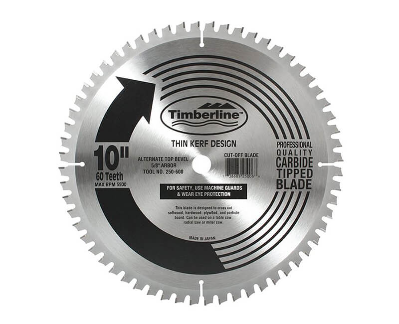 10"x 60 Teeth Thin Kerf Saw Blade