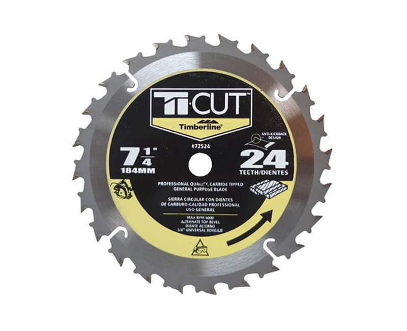 7 1/4" Ti-Cut Saw Blade - 24 Teeth - Bulk