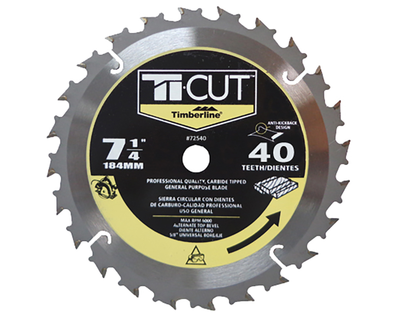 7 1/4" Ti-Cut Saw Blade - 40 Teeth