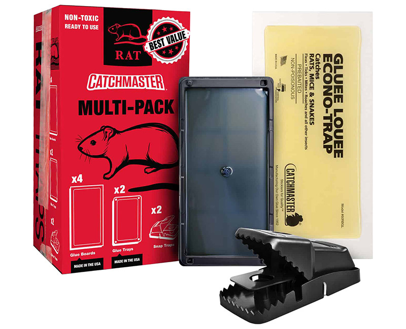 RAT MULTI-PACK INCLUDES (4) 30R GLUE BOARDS, (4) 402 GLUE TRAYS, (2) 621R EZ SET SNAP TRAYS