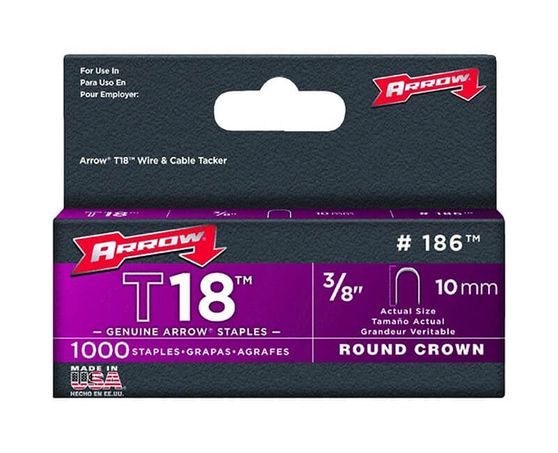 3/8" T18 Staples - 5 Packs 1000 Per Pack