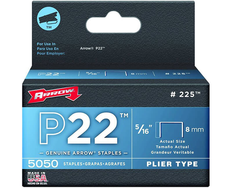 5/16" P22 Staples - Bulk 5000 Per Box