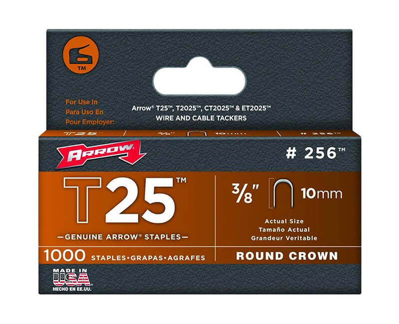 3/8" T25 Staples - 5 Packs 1000 Per Pack