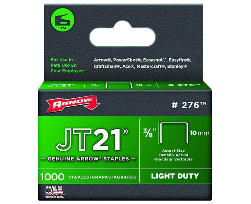 3/8" T27 Staples - 5 Packs 1000 Per Pack