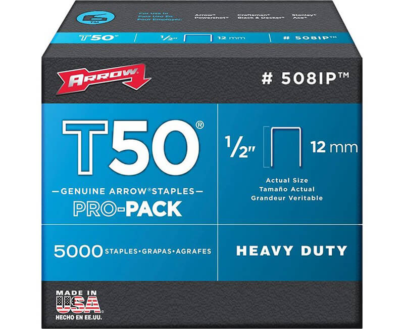 1/2" T50 Staples - Bulk 5000 Per Box