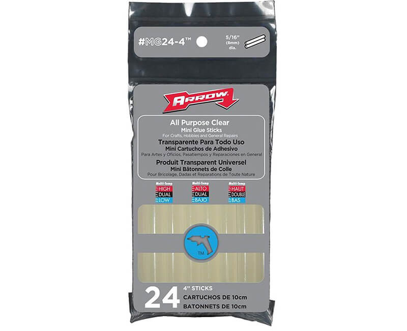 4" All Purpose Mini Glue Sticks - 24 Pack