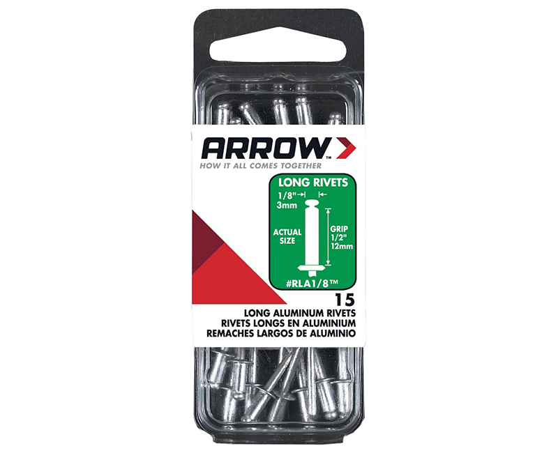 1/8" Aluminum Rivets - 1/2" Range - 15 PCS.