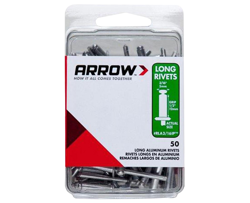 3/16" Aluminum Rivets - 1/2" Range - 50 PCS.