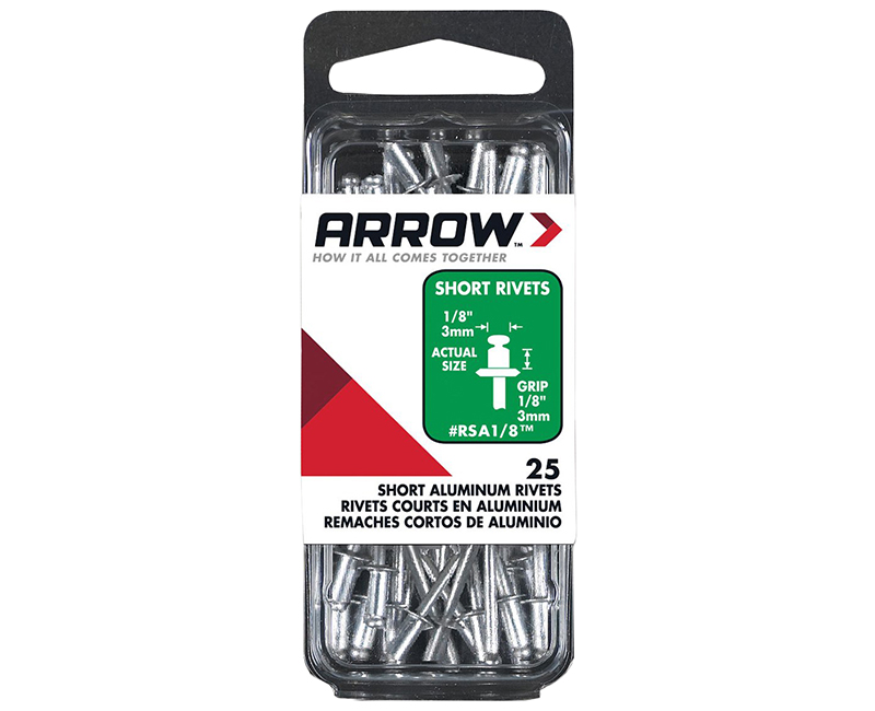 1/8" Aluminum Rivets - 1/8" Range - 25 PCS.