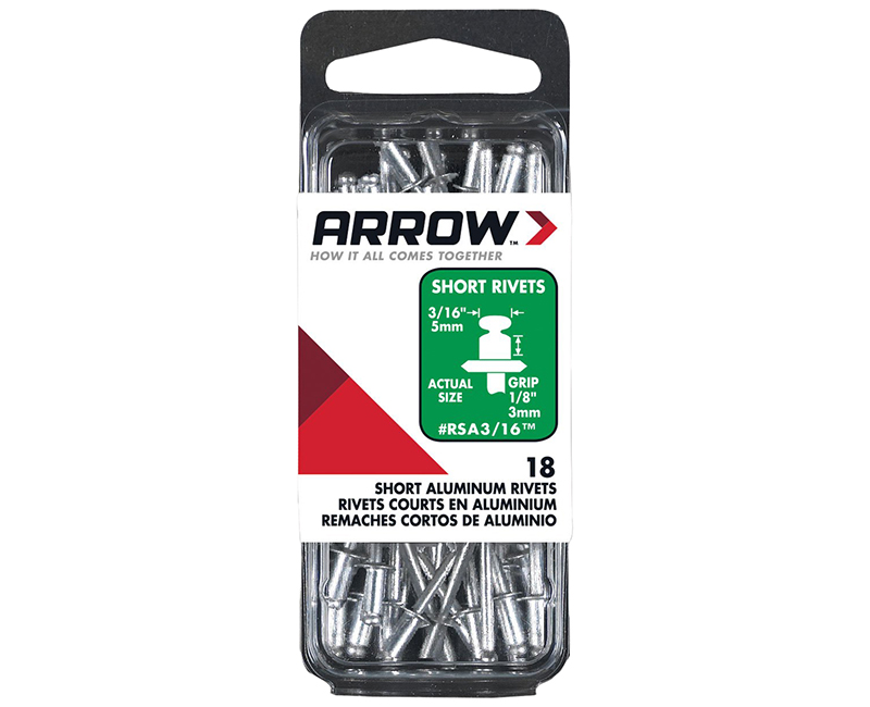 3/16" Aluminum Rivets - 1/8" Range - 25 PCS.