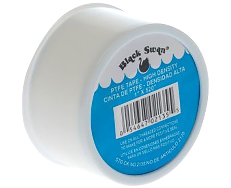 PTFE Tape (White), High Density, 1/2" x 520"