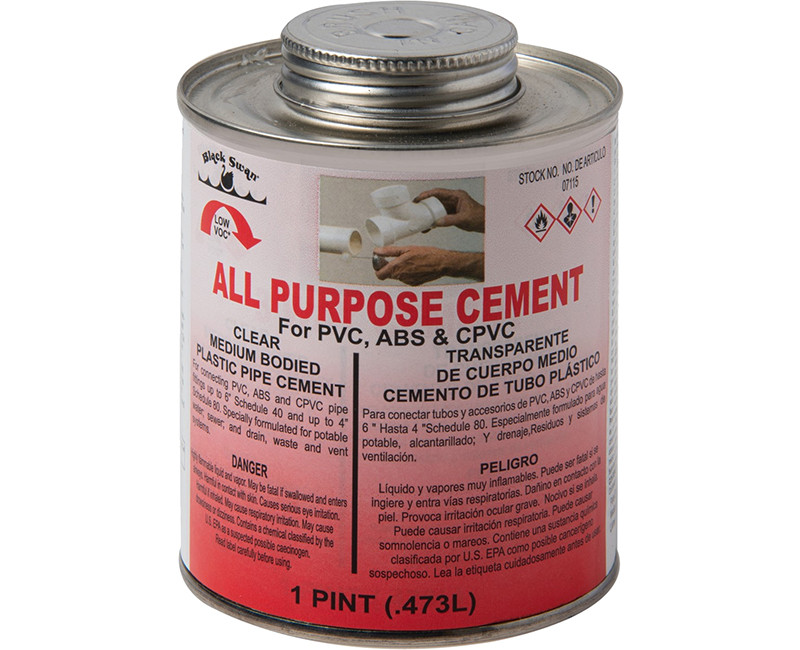 All Purpose Solvent Cement (Clear), Medium Body, 8 oz.