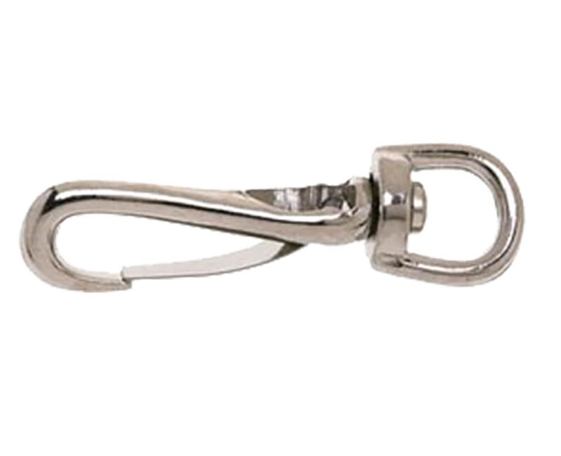 1/4" X 2" Spring Snap Round Swivel Eye - Zinc