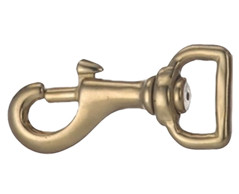 1" Harness Swivel Eye Bolt Snap - Brass