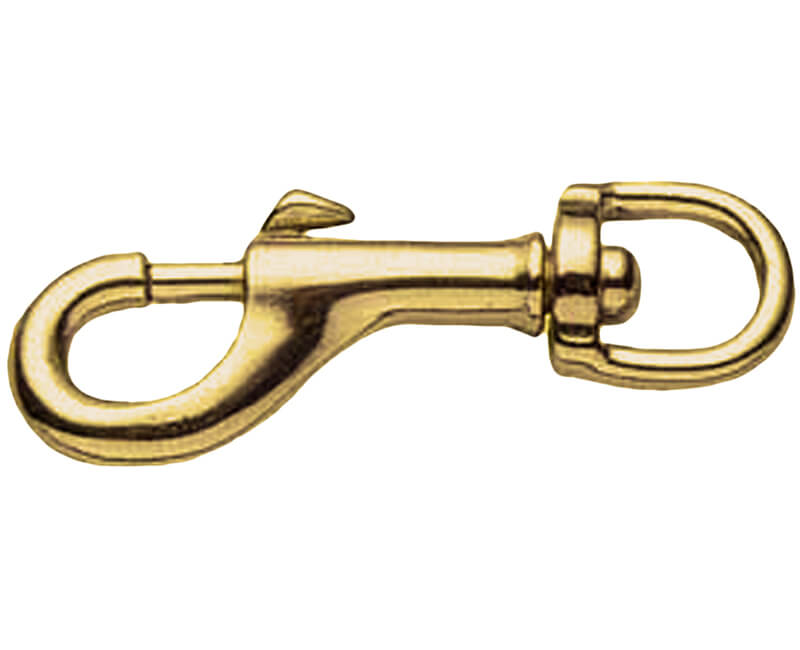 1" Swivel Eye Bolt Snap - Brass