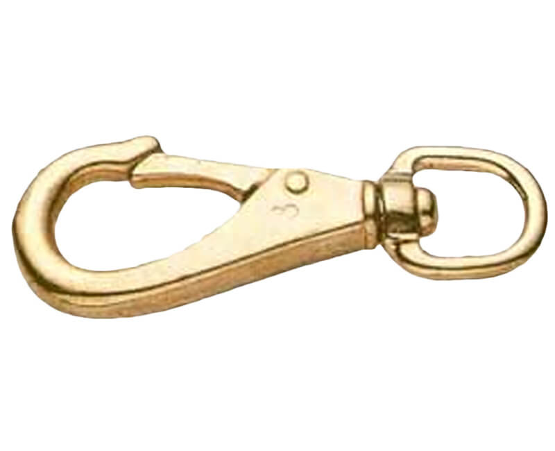 3/4" Swivel Eye Boat Snap - Brass Size 2