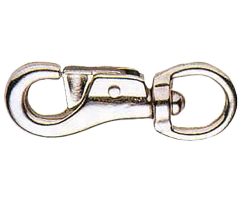 7/8" Round Swivel Eye Bull Snap - Nickel