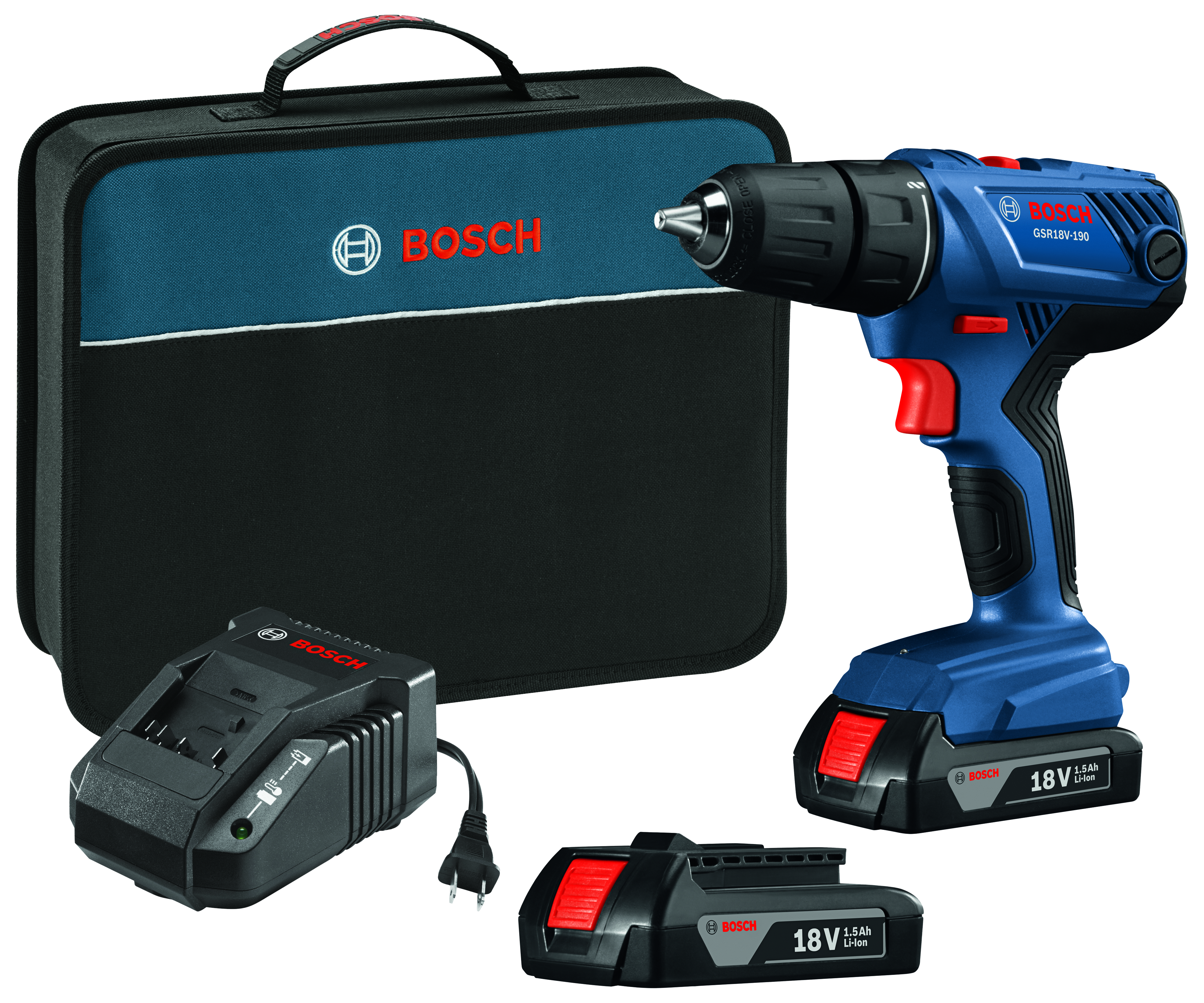 18V Compact Drill Driver W/ 2 Slim Pack Batteries