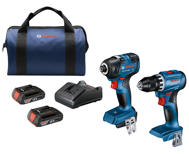 18V 2 TOOL COMBO KIT W/ IMPACT DRIVER + COMPACT DRILL + 2 2.0AH BATTERIES