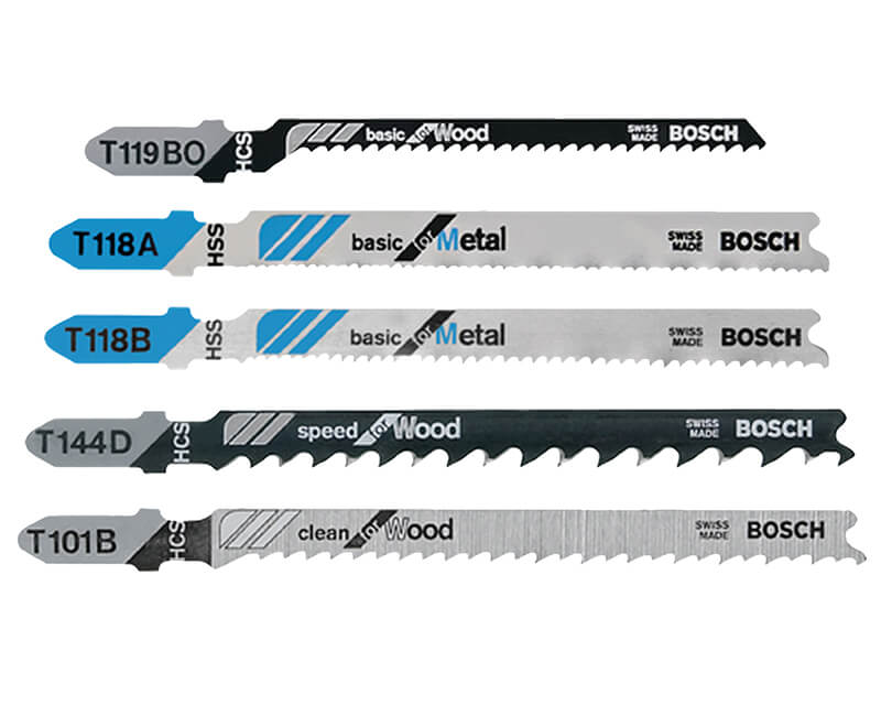 Bosch Shank Jigsaw Blade Assorted - 5 Pieces