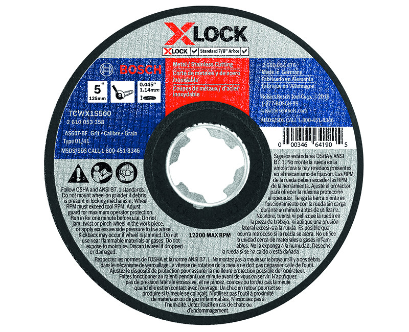 X LOCK THIN METAL + STAINLESS STEEL CUTTING T1 HEAVY DUTY 5" X 0.45"